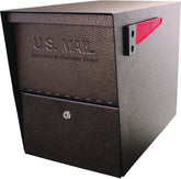 Mail Boss Packagemaster Series 7208 Mailbox, Steel, Bronze, 11-1/4 in W, 21 in D, 13-3/4 in H